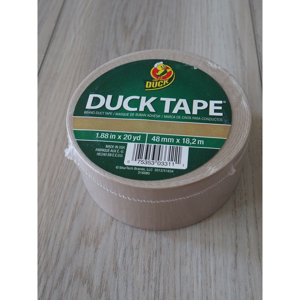 NEW Duck Brand Tan Brown Duct Tape 1.88 in x 20 yd Original Utility Adhesive